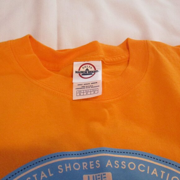 Vintage FT. MYERERS BEACH T Shirt Size Petite Orange U.S.A. - Picture 6 of 7
